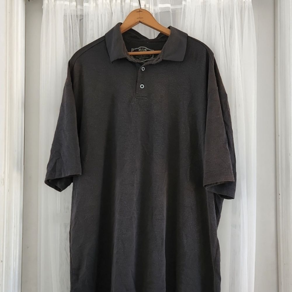 🌴 Bahama Bay Club Men's Polo Shirt Sleeve XXL 2XL Gray Black